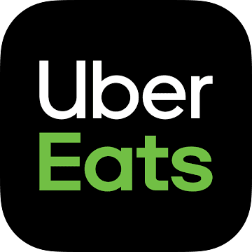 A black and green logo for uber eats.