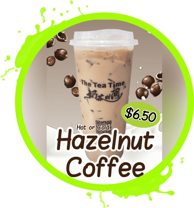 A coffee cup with the words " hazelnut coffee ".